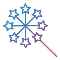 Fireworks Line Gradient Icon vector