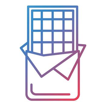 Chocolate Bar Line Gradient Icon vector