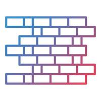 Berlin Wall Line Gradient Icon vector