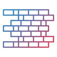 Berlin Wall Line Gradient Icon vector