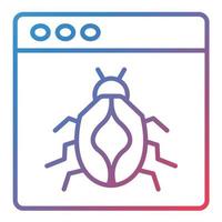 Bug Line Gradient Icon vector