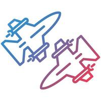 Flight Directions Line Gradient Icon vector