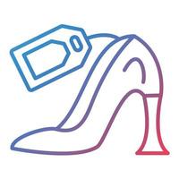 Heel Sale Line Gradient Icon vector