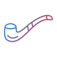 Smoking Pipe Line Gradient Icon vector