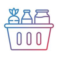 Groceries Line Gradient Icon vector