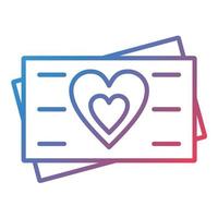 Postcard Line Gradient Icon vector