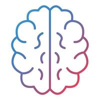 Brain Line Gradient Icon vector