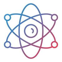 Atom Line Gradient Icon vector