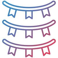 Garland Line Gradient Icon vector