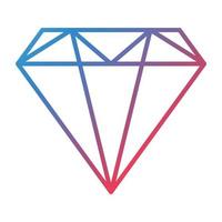 icono de degradado de línea de diamante vector