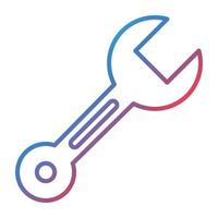 Spanner Line Gradient Icon vector
