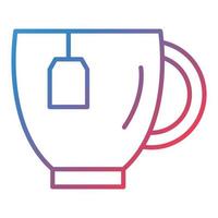 Tea Cup Line Gradient Icon vector