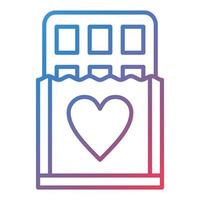 Chocolate Line Gradient Icon vector