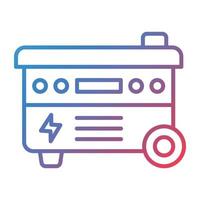 Electric Generator Line Gradient Icon vector