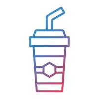 Soft Drink Line Gradient Icon vector