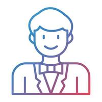 Actor Line Gradient Icon vector