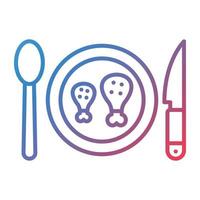 Dinner Line Gradient Icon vector