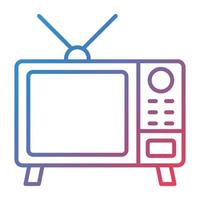 TV Line Gradient Icon vector