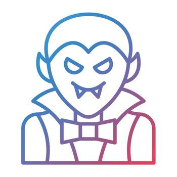 Dracula Line Gradient Icon vector