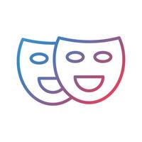 Masks Line Gradient Icon vector