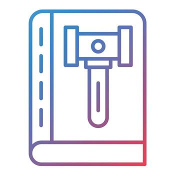 icono de gradiente de línea de código de conducta vector