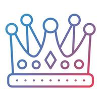Crown Line Gradient Icon vector