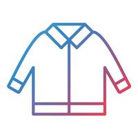 icono de gradiente de línea de chaqueta de invierno vector