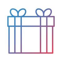 Gift Line Gradient Icon vector