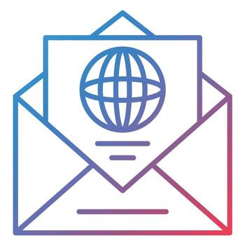 Envelope Line Gradient Icon vector