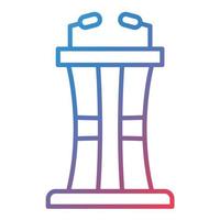 Lectern Line Gradient Icon vector