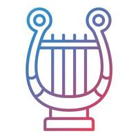 Lyre Line Gradient Icon vector