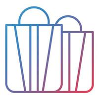 Shopping Bags Line Gradient Icon vector