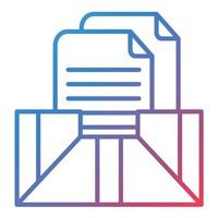 Archive Line Gradient Icon vector