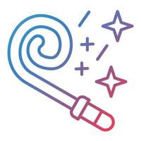 Party Blower Line Gradient Icon vector