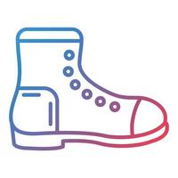 Army Boots Line Gradient Icon vector