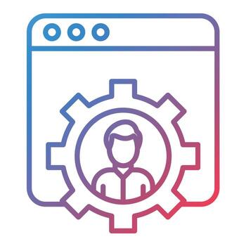 Development Line Gradient Icon vector