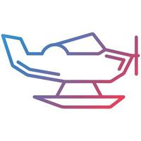 Seaplane Line Gradient Icon vector