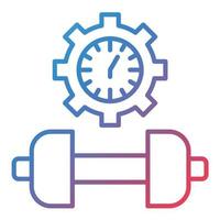 Exercise Line Gradient Icon vector