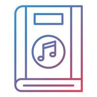 Music Book Line Gradient Icon vector