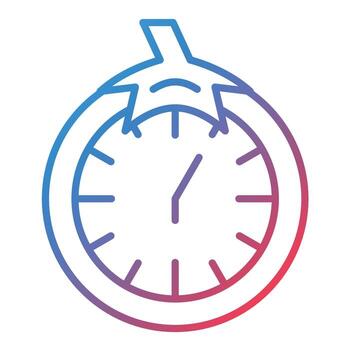 Pomodoro Technique Line Gradient Icon vector