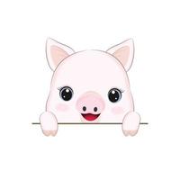 Cute Little Pig cartoon illustration vector