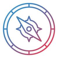 Compass Line Gradient Icon vector