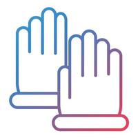 Cleaning Gloves Line Gradient Icon vector