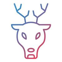 Deer Line Gradient Icon vector