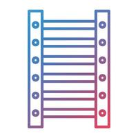 Ladder Line Gradient Icon vector