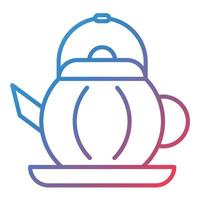 Teapot Line Gradient Icon vector
