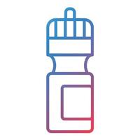 Water Flask Line Gradient Icon vector