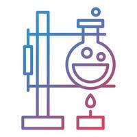 icono de gradiente de línea de experimento vector