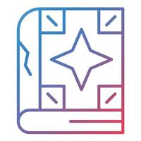 Spell Book Line Gradient Icon vector