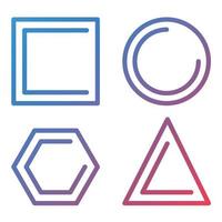 Geometric Shapes Line Gradient Icon vector